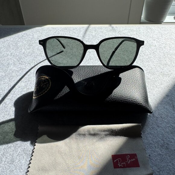 Ray-Ban Leonard Sunglasses RB2193 Polarized Polished Black - Picture 2 of 10